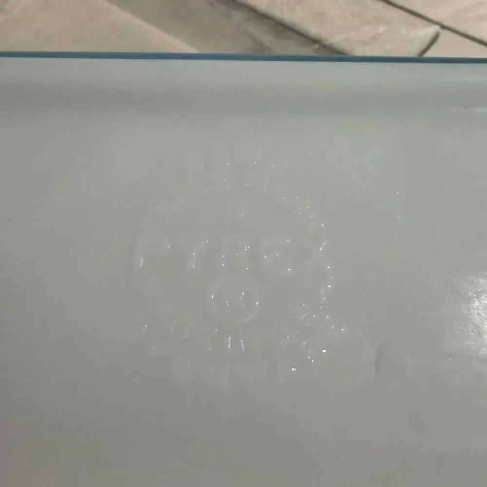 Pyrex blue refrigerator